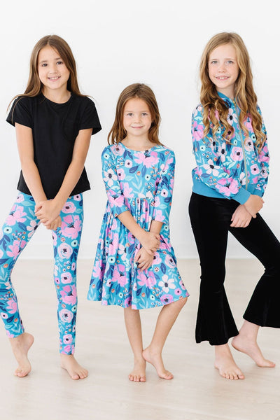 Mila & Rose:  Twirling in Teal Satin Jacket SHIPS SEPARATELY