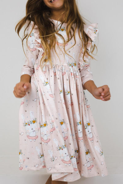 Mila & Rose:  Don't Worry, Be Hoppy Ruffle Twirl Dress SHIPS SEPARATELY