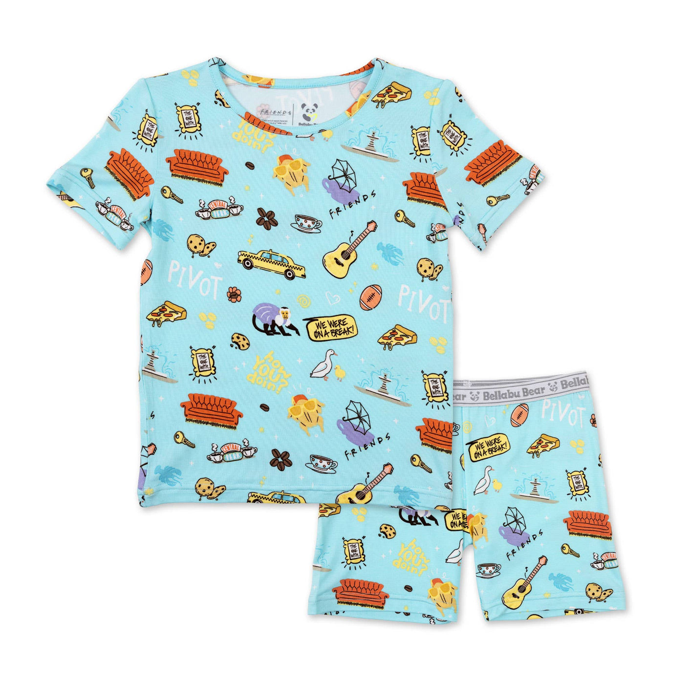 Bellabu Bear Pajama Short Set: Central Perk FRIENDS