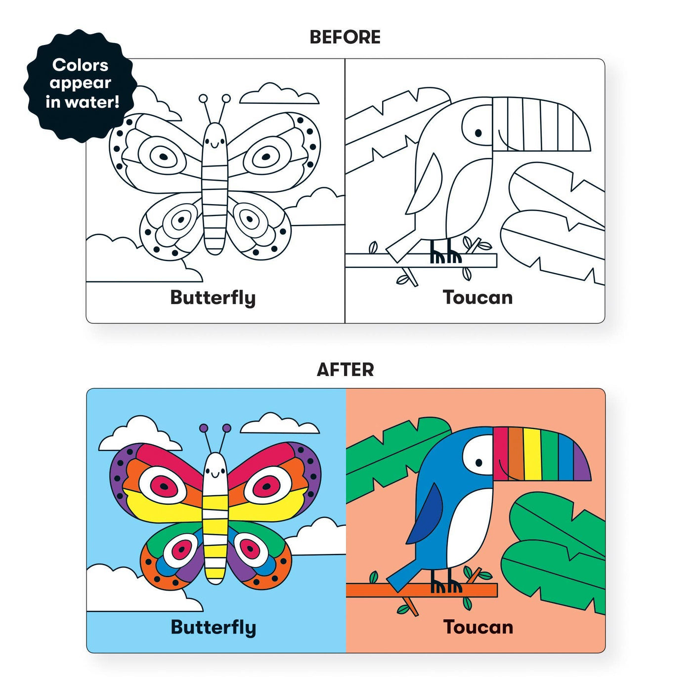 Mudpuppy: Wild Rainbow Color Magic Bath Book