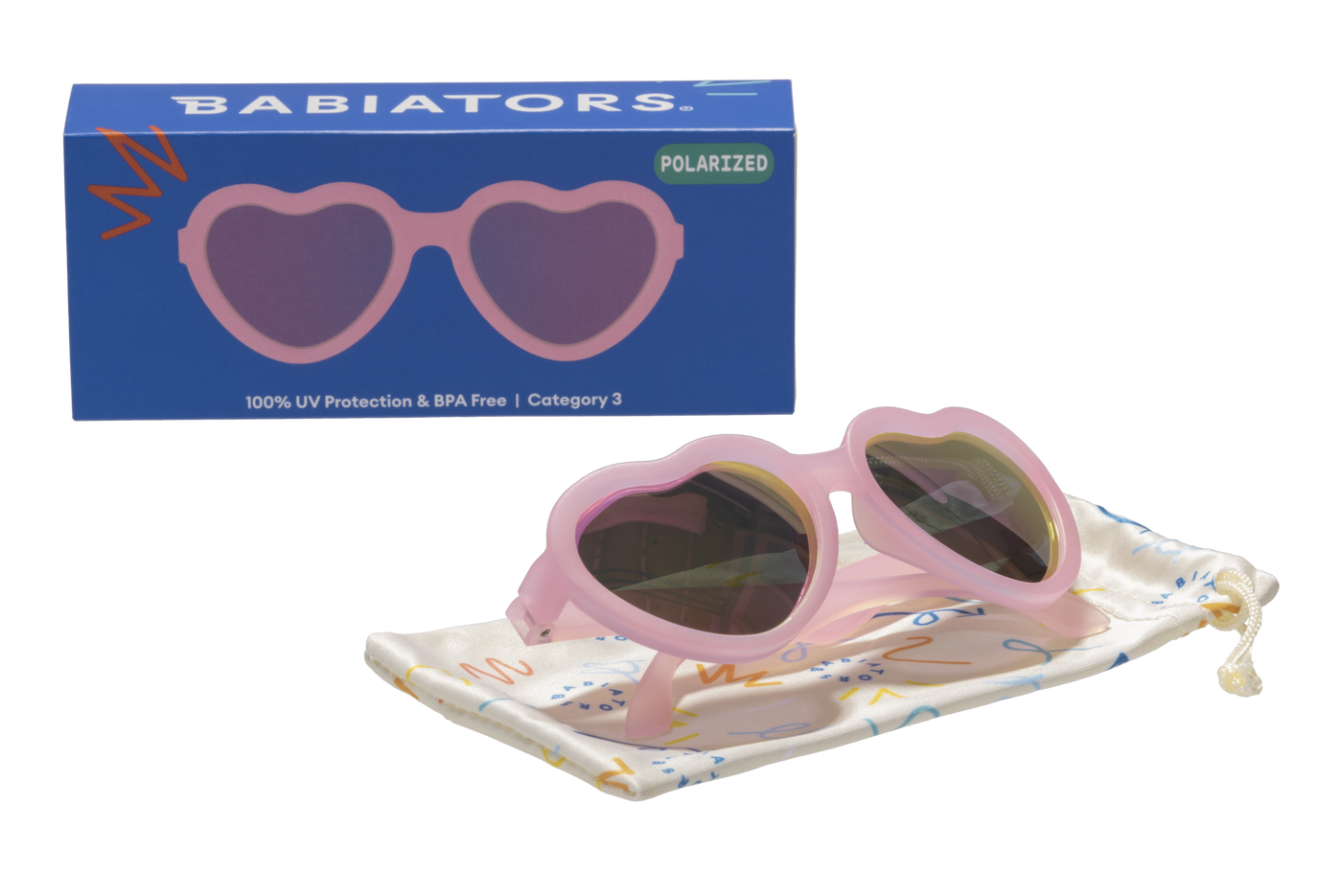 Polarized Babiators: Frosted Pink Hearts