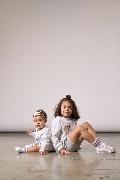 Little Bipsy Ribbed Biker Short: Grey