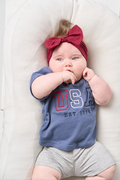 Little Bipsy Tee: USA Navy