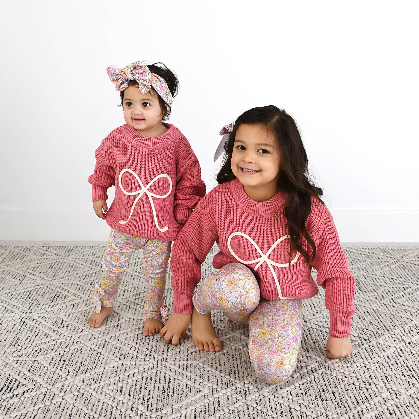 Gigi and Max: Kennedy Floral Bow Leggings (Runs Big)