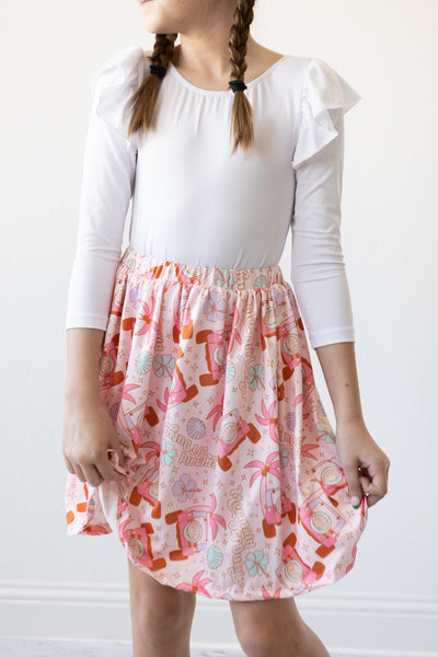 Mila & Rose:  White L/S Flutter Sleeve Leotard SHIPS SEPARATELY