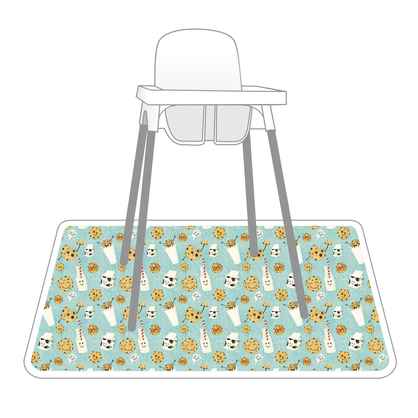 Bapron Splash Mat: Cookies & Milk
