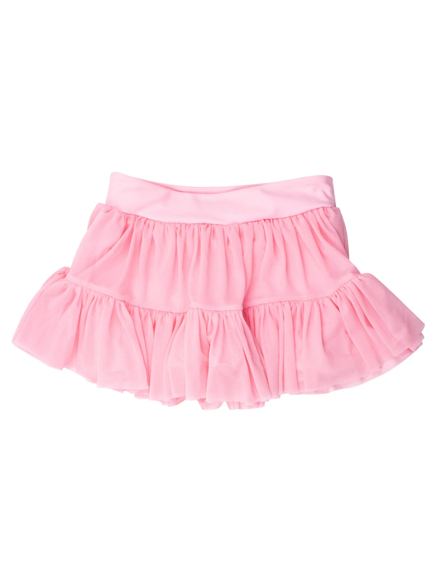 RuffleButts Active Tulle Skort: Pink