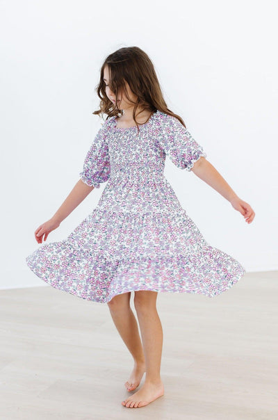 Mila & Rose:  Lovely Lavender Smocked Ruffle Dress SHIPS SEPARATELY
