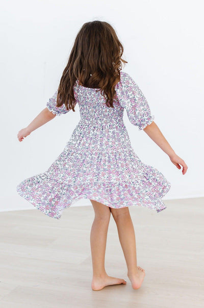 Mila & Rose:  Lovely Lavender Smocked Ruffle Dress SHIPS SEPARATELY