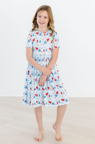 Mila & Rose:  Proudly Patriotic S/S Pocket Twirl Dress SHIPS SEPARATELY