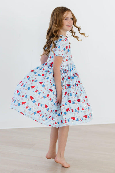 Mila & Rose:  Proudly Patriotic S/S Pocket Twirl Dress SHIPS SEPARATELY