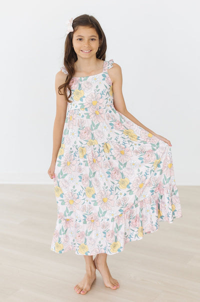 Mila & Rose:  Autumn Breeze Ruffle Maxi Dress SHIPS SEPARATELY