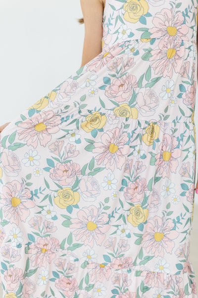 Mila & Rose:  Autumn Breeze Ruffle Maxi Dress SHIPS SEPARATELY