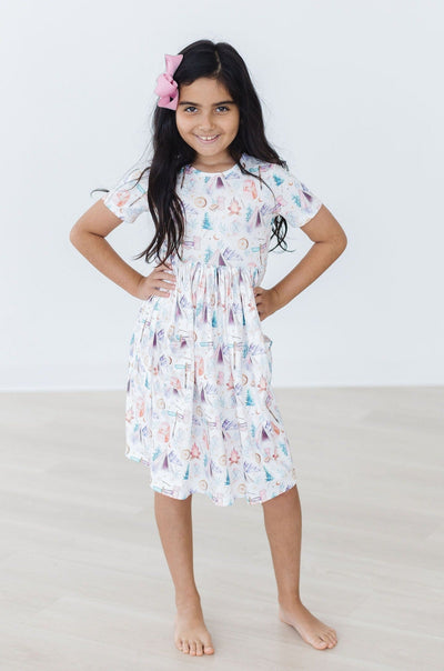 Mila & Rose:  Happy Camper S/S Pocket Twirl Dress SHIPS SEPARATELY