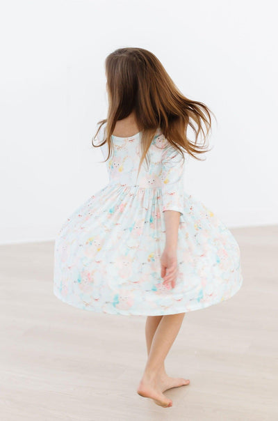Mila & Rose:  Bunny Dreams 3/4 Sleeve Pocket Twirl Dress SHIPS SEPARATELY