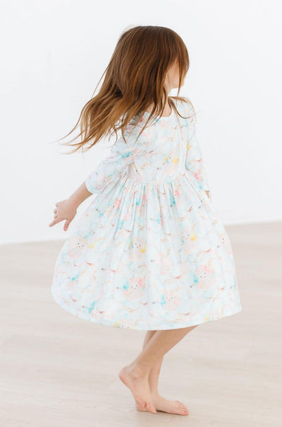 Mila & Rose:  Bunny Dreams 3/4 Sleeve Pocket Twirl Dress SHIPS SEPARATELY