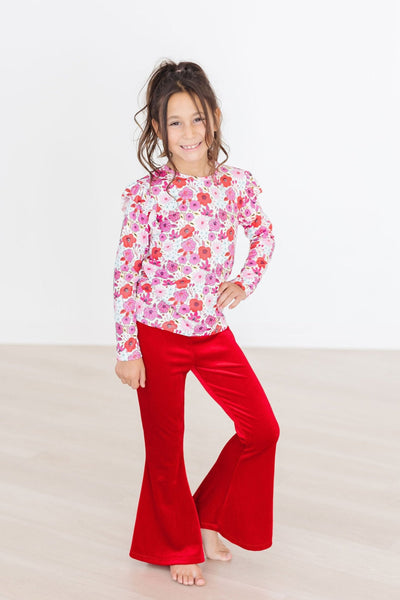 Mila & Rose:  Secret Garden L/S Ruffle Tee SHIPS SEPARATELY