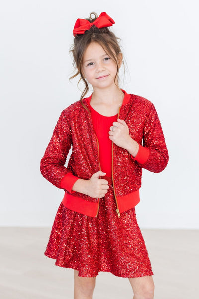 Mila & Rose:  Red Sequin Jacket SHIPS SEPARATELY