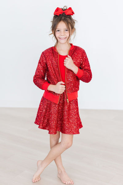 Mila & Rose:  Red Sequin Jacket SHIPS SEPARATELY