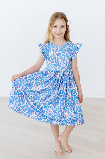 Mila & Rose:  Shimmer & Shine Flutter Sleeve Twirl Dress SHIPS SEPARATELY