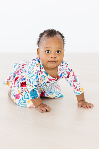 Mila & Rose:  Winter Berries Twirl Bodysuit SHIPS SEPARATELY