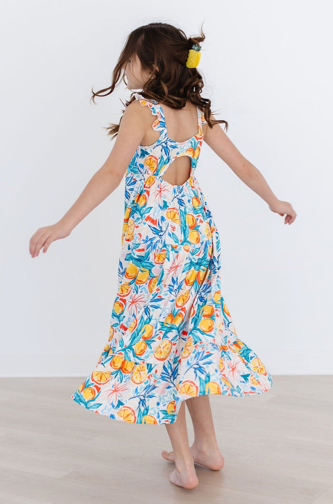Elegant Pastel Maxi Dress Luau Floral Ruffle Maxi Dress Mila Rose