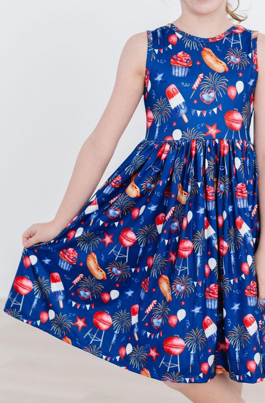 Mila & Rose:  You Look Like the 4th of July Tank Twirl Dress SHIPS SEPARATELY
