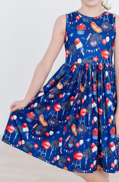 Mila & Rose:  You Look Like the 4th of July Tank Twirl Dress SHIPS SEPARATELY