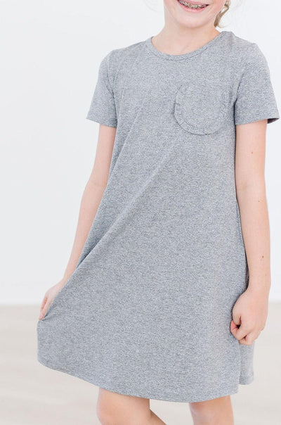 Mila & Rose:  Heather Gray T-Shirt Dress SHIPS SEPARATELY