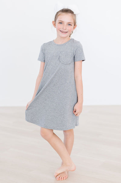 Mila & Rose:  Heather Gray T-Shirt Dress SHIPS SEPARATELY