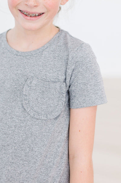 Mila & Rose:  Heather Gray T-Shirt Dress SHIPS SEPARATELY