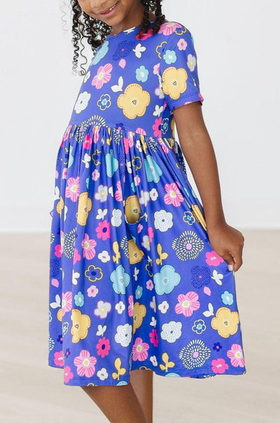 Mila & Rose:  Floral Frenzy S/S Pocket Twirl Dress SHIPS SEPARATELY