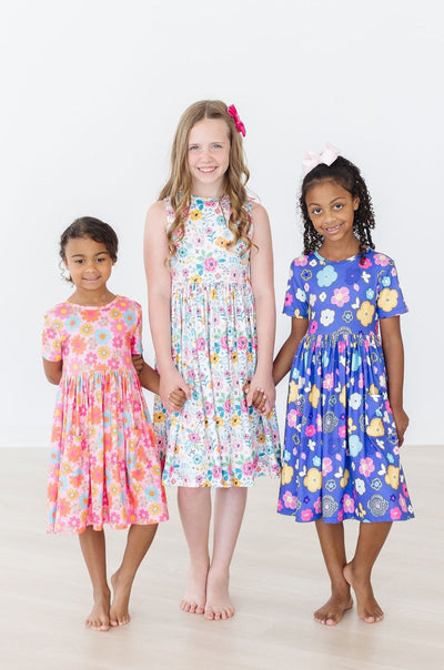 Mila & Rose:  Floral Frenzy S/S Pocket Twirl Dress SHIPS SEPARATELY