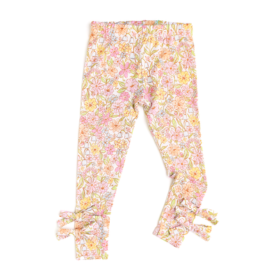 Gigi and Max: Kennedy Floral Bow Leggings (Runs Big)
