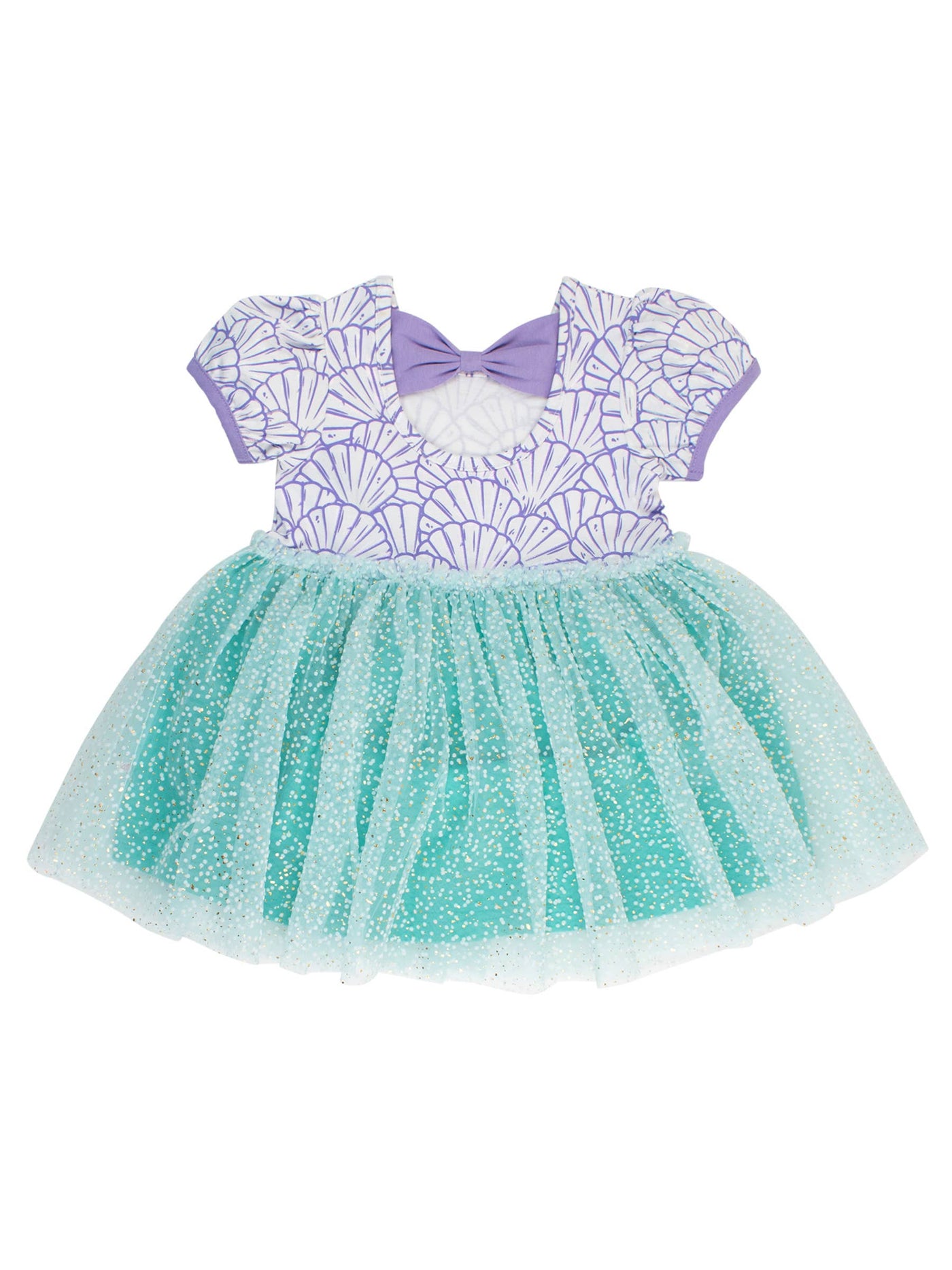 RuffleButts Bow Twirl Dress: Magical Mermaid Princess