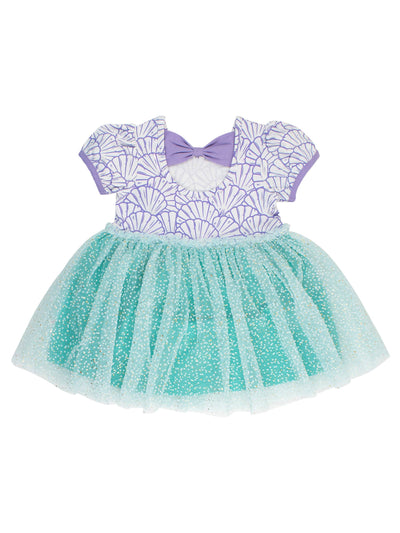 RuffleButts Bow Twirl Dress: Magical Mermaid Princess