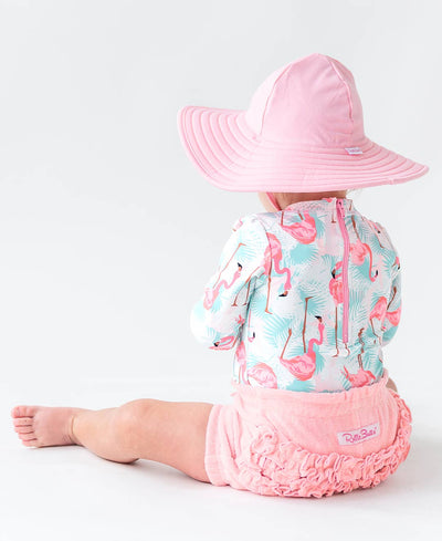 RuffleButts + RuggedButts - Girls Pink Swim Hat