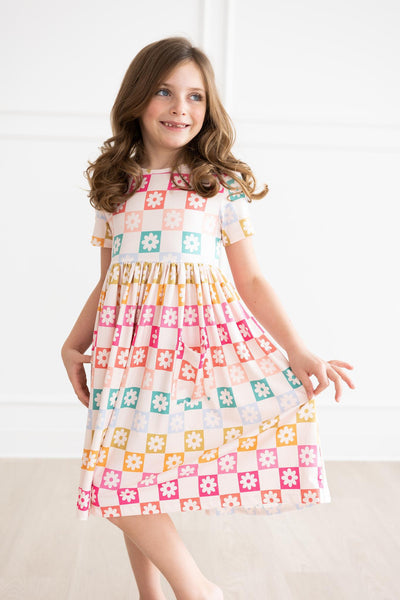 Mila & Rose:  Checkmate S/S Pocket Twirl Dress SHIPS SEPARATELY