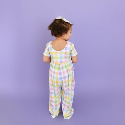 Gigi and Max: Winnie Pastel Plaid Romper