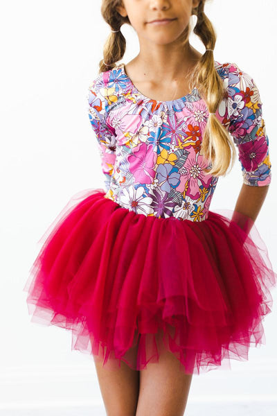 Mila & Rose:  Mauve What's Up Buttercup 3/4 Tutu Leotard SHIPS SEPARATELY