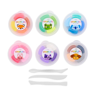 OOLY Creatibles D.I.Y. Air-Dry Clays Kit (24 Colors)