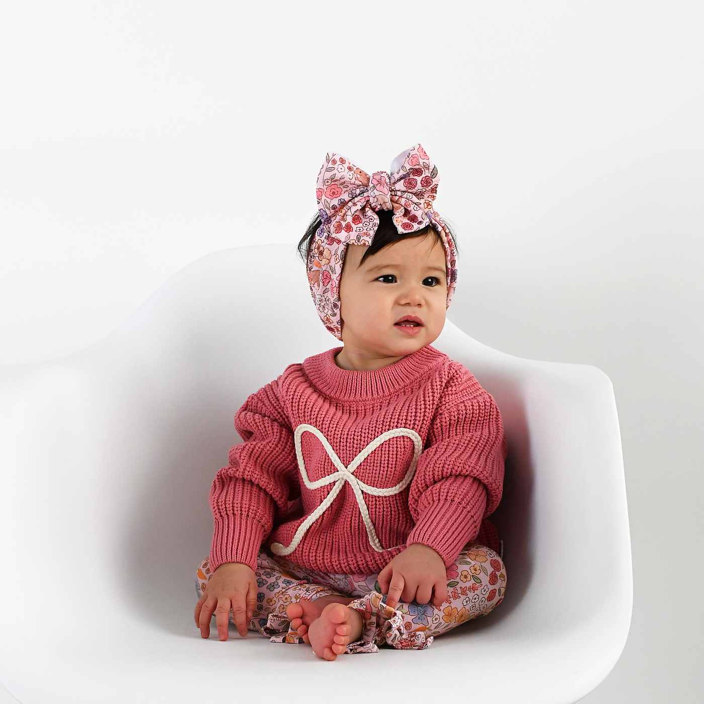 Gigi and Max: Meadow Floral Bunny Bow Leggings
