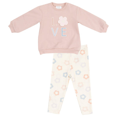 Angel Dear Oversize Sweatshirt and Leggings: Daisy Pop