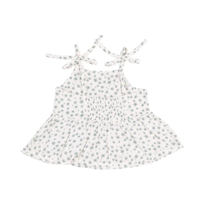 Angel Dear Muslin Tank And Smocked Waist Pants: Jadeite Simple Floral