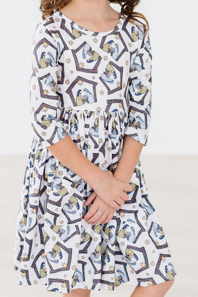 Mila & Rose:  Nativity Pocket Twirl Dress SHIPS SEPARATELY