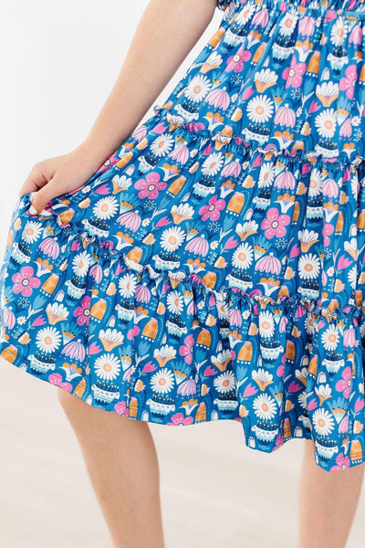 Mila & Rose:  SALE Fluttering Flowers Smocked Ruffle Dress SHIPS SEPARATELY