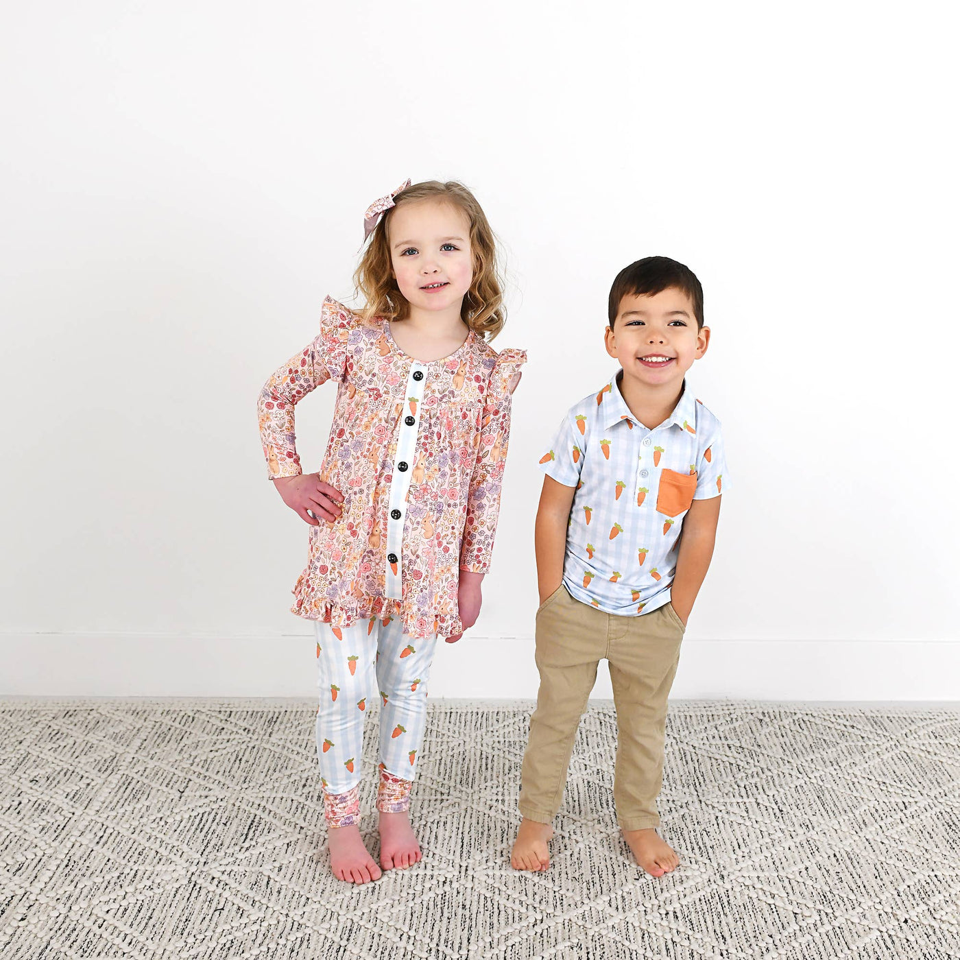 Gigi and Max: Henry Carrot Gingham Polo Shirt