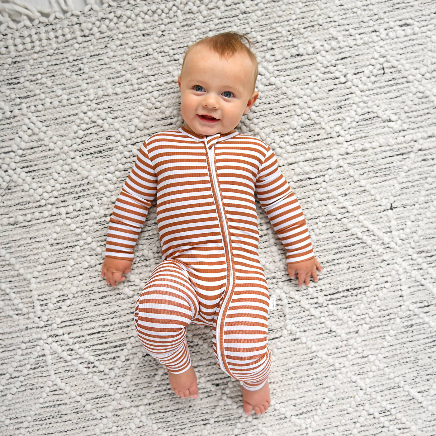 Gigi and Max Ribbed Zip Sleeper: Chase Brown