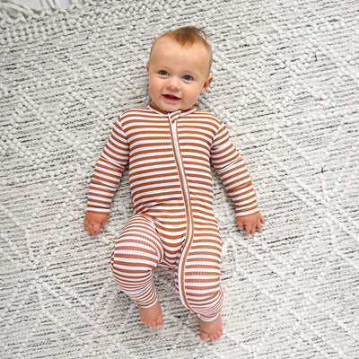 Gigi and Max Ribbed Zip Sleeper: Chase Brown