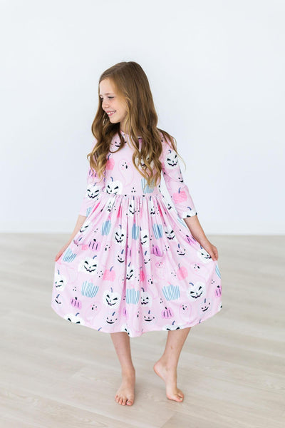 Mila & Rose:  Happy Haunting 3/4 Sleeve Pocket Twirl Dress SHIPS SEPARATELY
